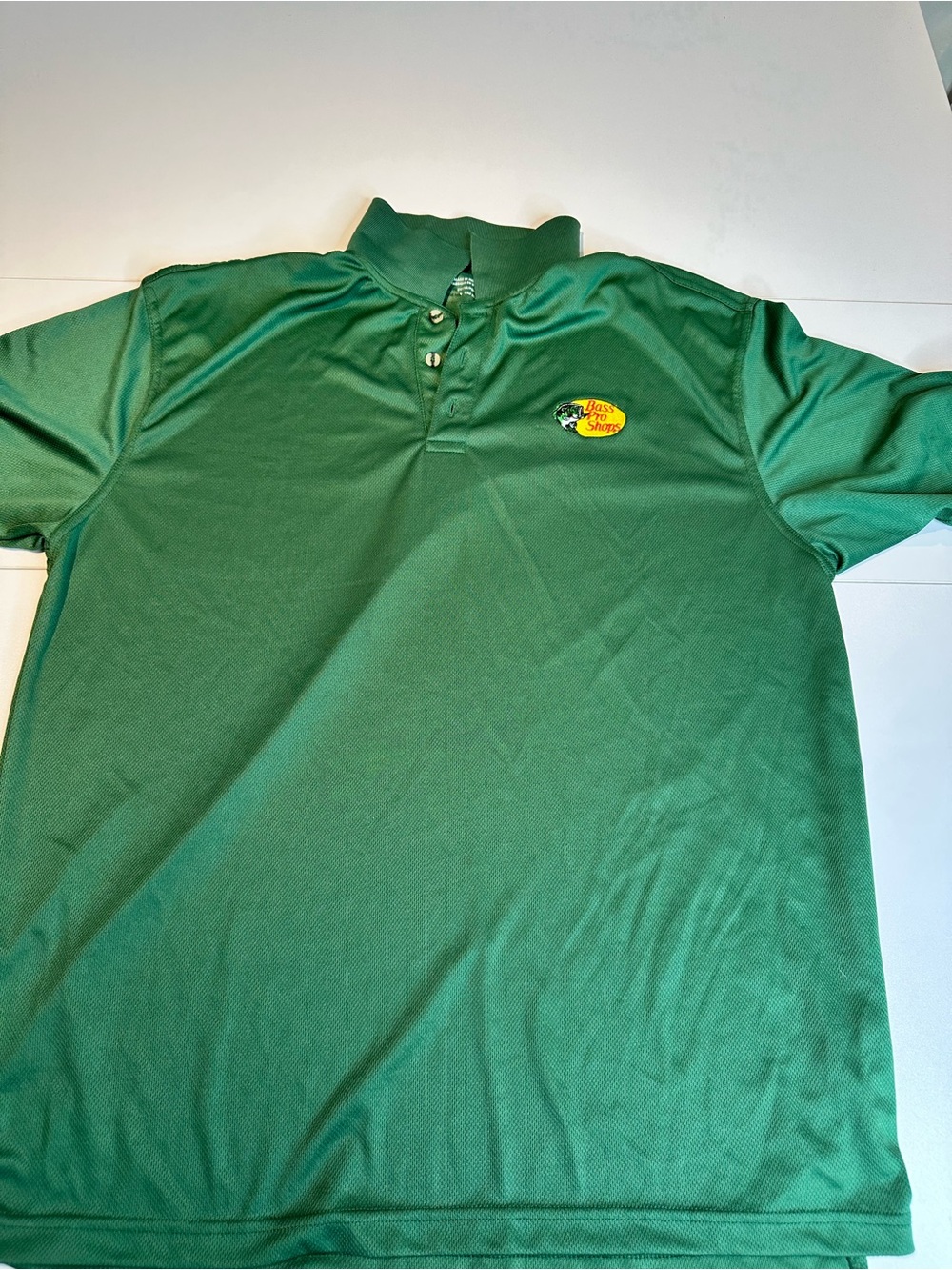 Bass Pro Shops Green Short-Sleeve Polo with Embroidered Logo